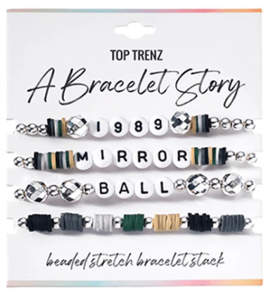 A Bracelet Story – Eras Edition Beaded Stretch Bracelets (4 bracelets per card) A Bracelet Story – Eras Edition Beaded Stretch Bracelets (4 bracelets per card)