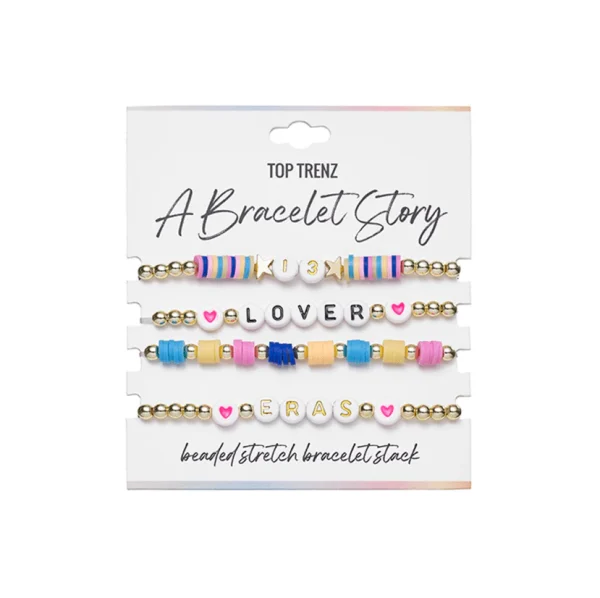 A Bracelet Story – Eras Edition Beaded Stretch Bracelets (4 bracelets per card)