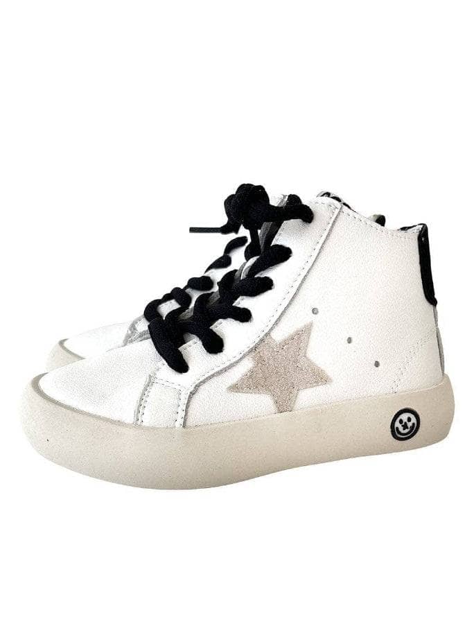 Black Happy High-Top Sneaker Black Happy High-Top Sneaker
