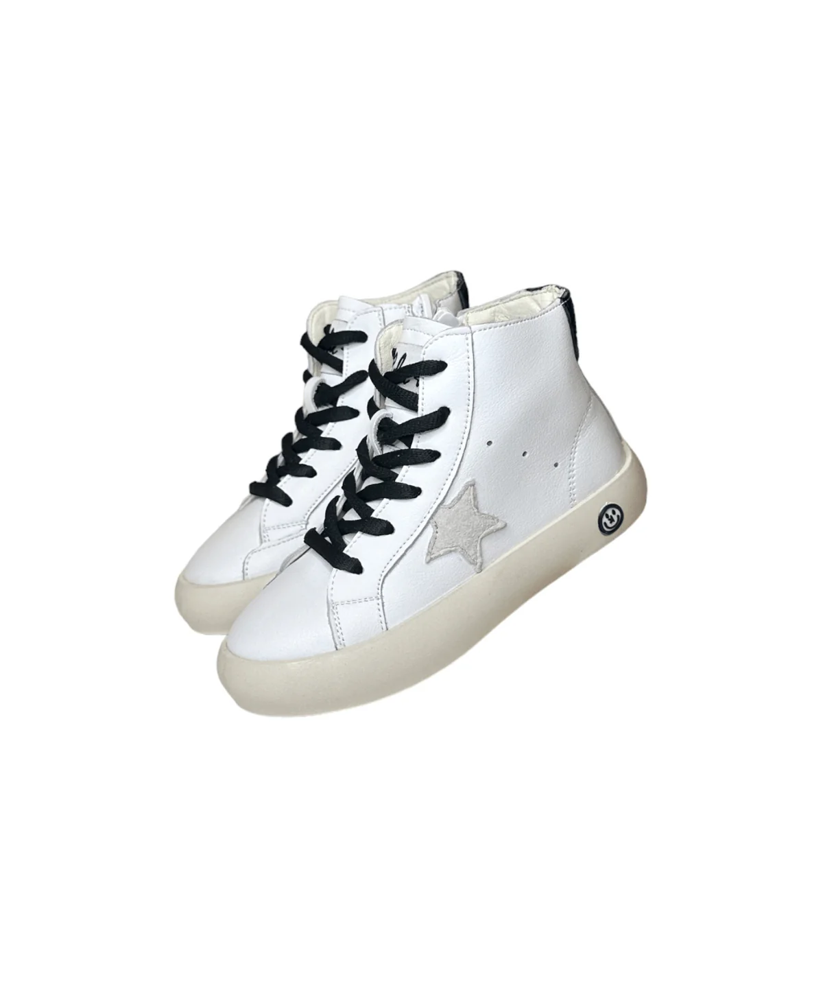 Black Happy High-Top Sneaker Black Happy High-Top Sneaker