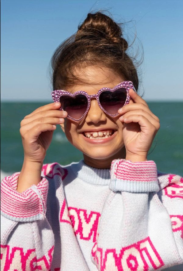 Crystal Encrusted Heart Sunnies