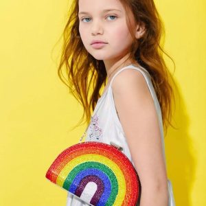 Crystal Encrusted Rainbow Clutch