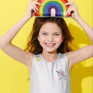 Crystal Encrusted Rainbow Clutch