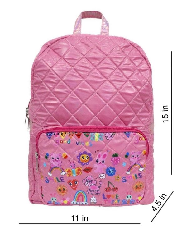 Doodle Art Quilted Backpack