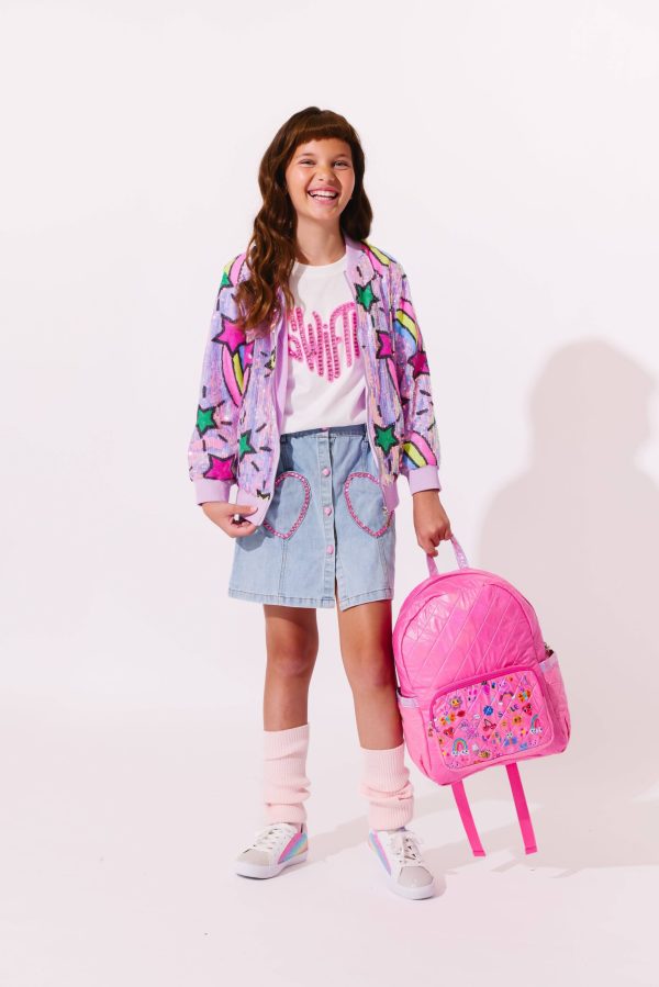 Doodle Art Quilted Backpack