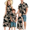 Family Hawaiian Matching Outfits Mommy and Me Outfits Caribbean Vacation Summer Tropical Halter Sundresses and Shirts