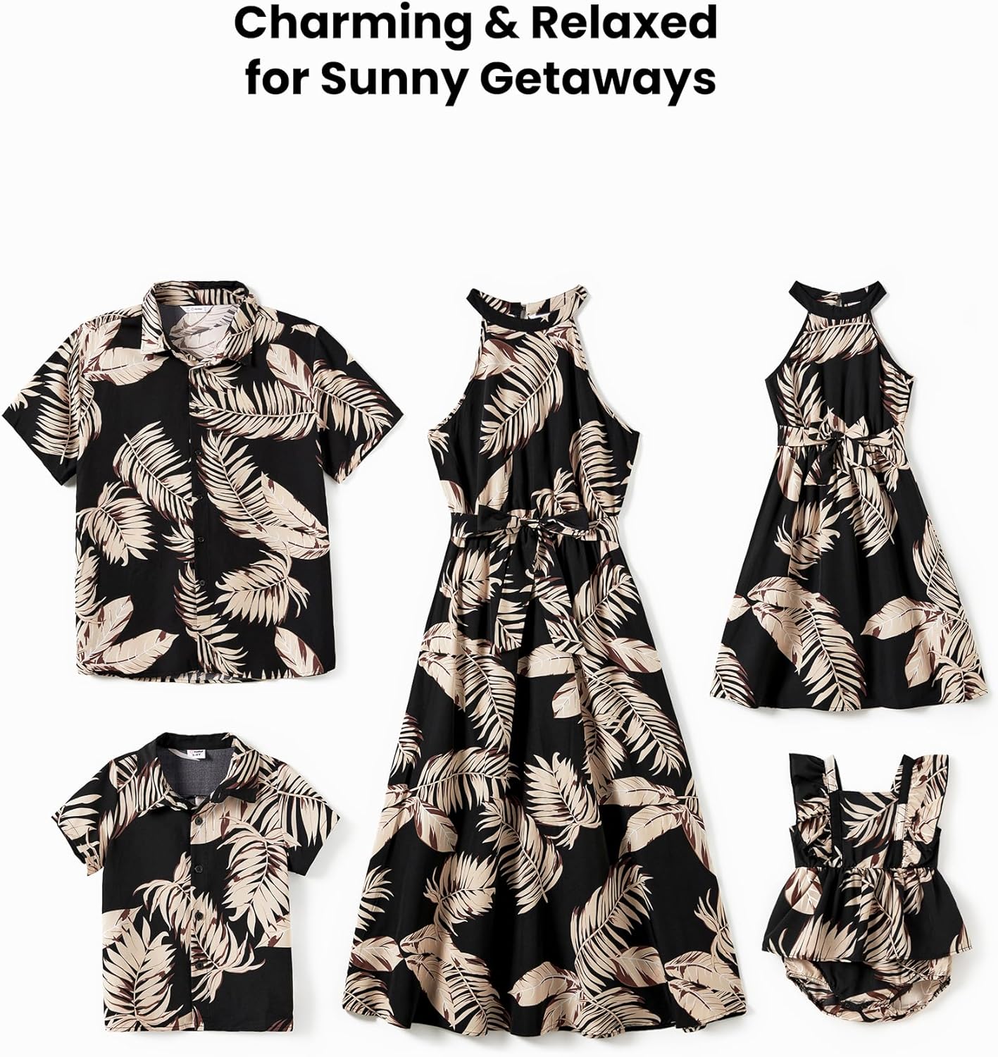 Family Hawaiian Matching Outfits Mommy and Me Outfits Caribbean Vacation Summer Tropical Halter Sundresses and Shirts Family Hawaiian Matching Outfits Mommy and Me Outfits Caribbean Vacation Summer Tropical Halter Sundresses and Shirts