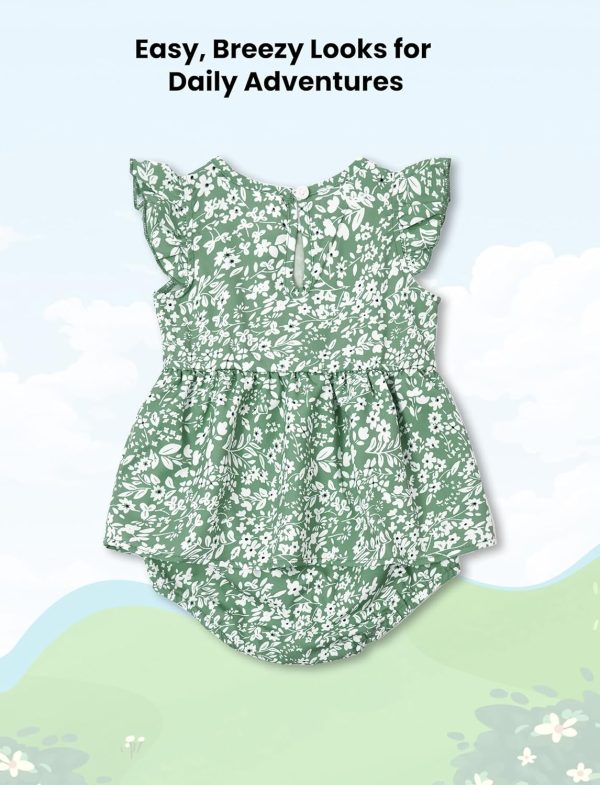 Family Matching Outfits Boho Floral Print Square Neck Puff Sleeve Smocked Dress and Short Sleeve T-Shirts Matching Set