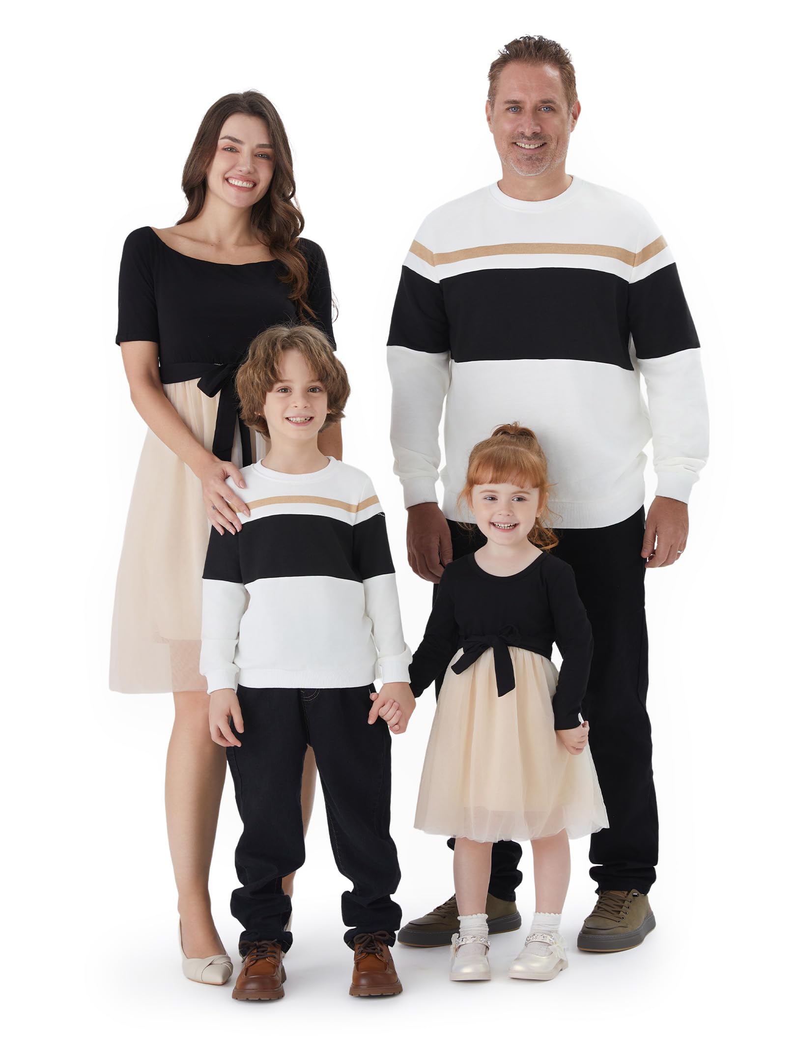Family Matching Outfits Dresses and Sweatshirt Fall Winter Off Shoulder Dresses and Long Sleeve Sweatshirt Family Matching Outfits Dresses and Sweatshirt Fall Winter Off Shoulder Dresses and Long Sleeve Sweatshirt