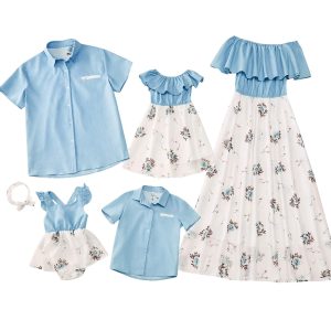 Family Matching Outfits Mommy and Me Dresses Floral Printed Men Boy Shirt Girl Romper Family Matching Outfits Mommy and Me Dresses Floral Printed Men Boy Shirt Girl Romper