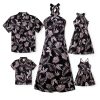 Family Matching Summer Outfits, Hawaiian Vacation Women Beach Dress, Girls Sundress, Men and Boys Button Down Shirt