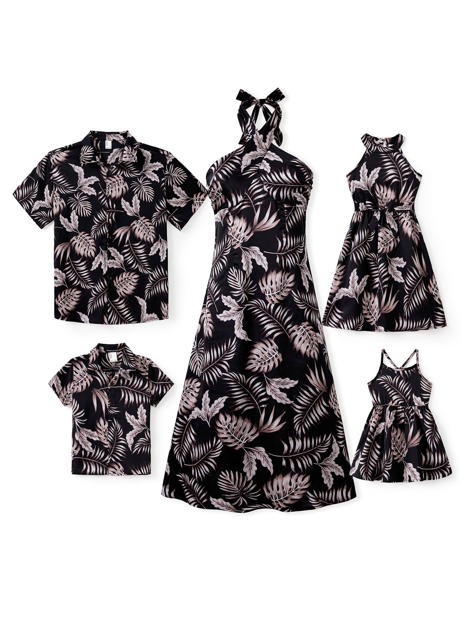 Family Matching Summer Outfits, Hawaiian Vacation Women Beach Dress, Girls Sundress, Men and Boys Button Down Shirt Family Matching Summer Outfits, Hawaiian Vacation Women Beach Dress, Girls Sundress, Men and Boys Button Down Shirt