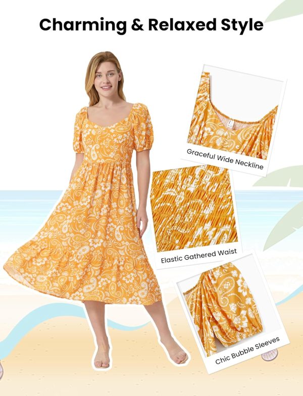 Family Matching Summer Outfits, Mommy and Me Matching Shirts Dresses Paisley Print Matching Dresses for Family