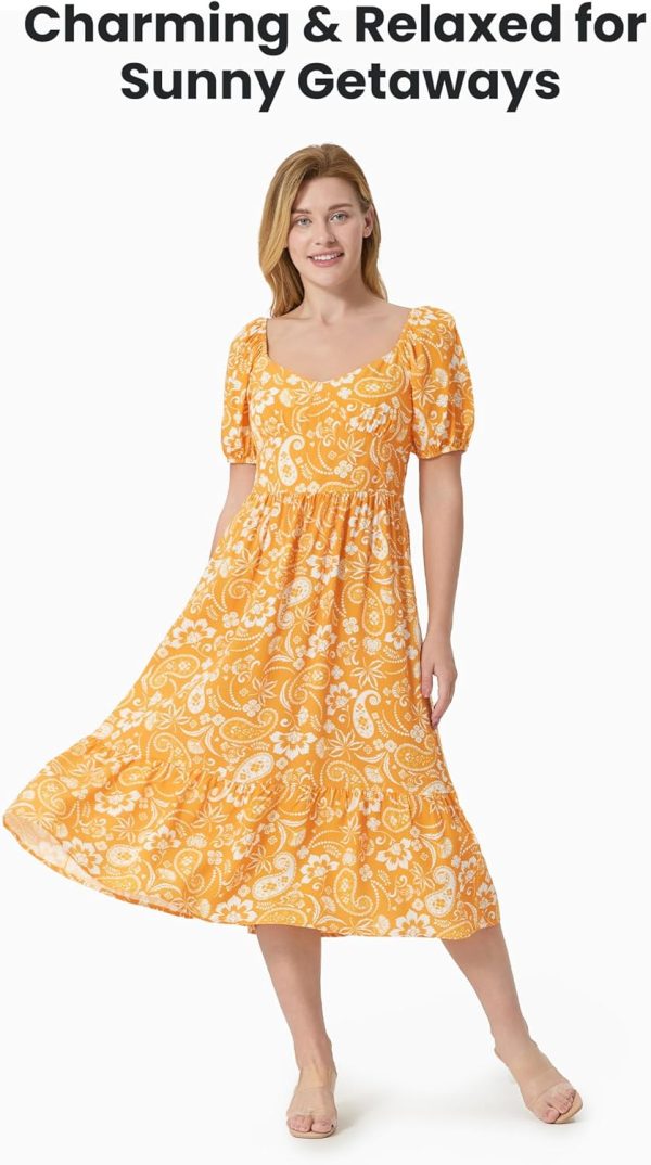 Family Matching Summer Outfits, Mommy and Me Matching Shirts Dresses Paisley Print Matching Dresses for Family