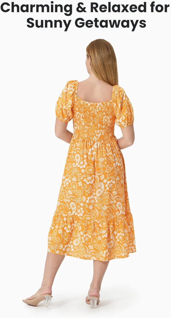 Family Matching Summer Outfits, Mommy and Me Matching Shirts Dresses Paisley Print Matching Dresses for Family