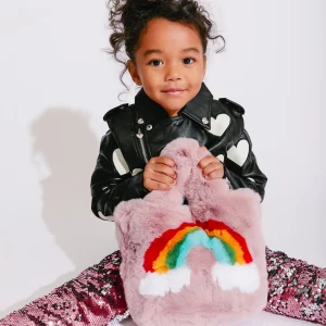 Fuzzy Rainbow Purse