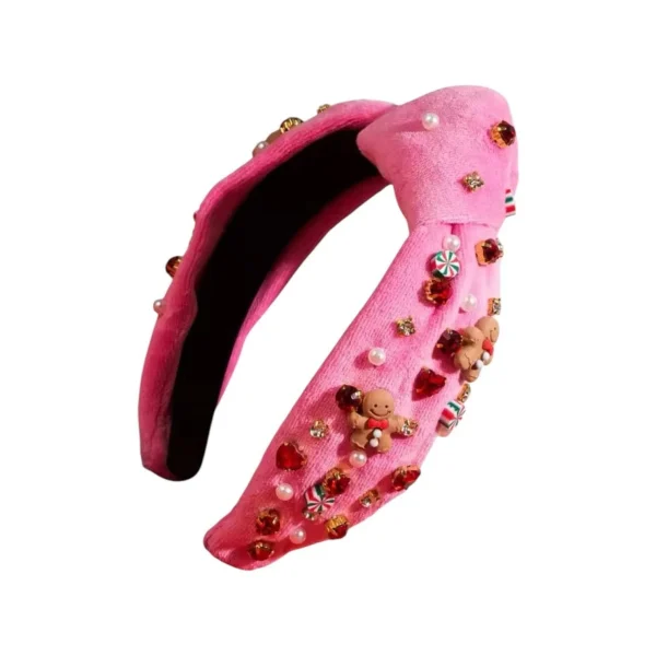 Gingerbread and Pearl Decor Headband