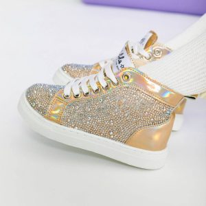 Gold Crystal Hologram Hightops