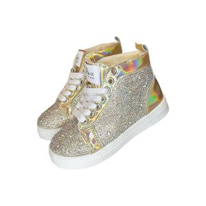 Gold Crystal Hologram Hightops