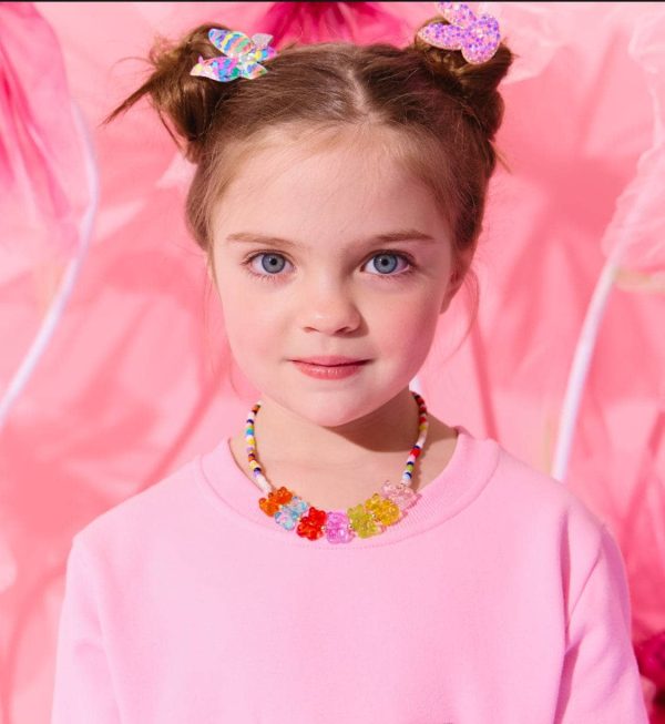 Gummy Bear Beaded Bracelet Necklace Set
