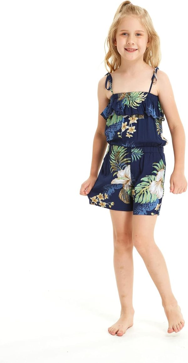 Matchable Family Hawaiian Luau Men Women Girl Boy Clothes in Pineapple Garden Navy