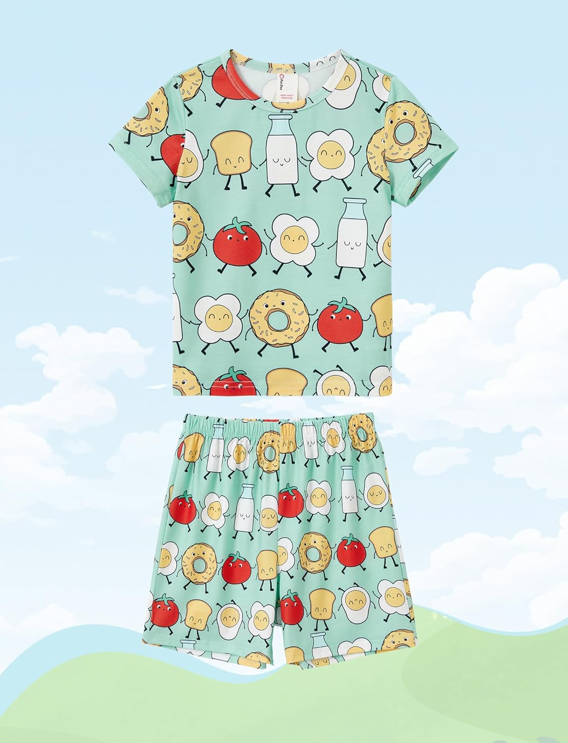 Matching Pajamas for Family Mommy and Me Pajamas Cartoon Print Short Sleeve Tops and Shorts Casual Sleepwear Sets Matching Pajamas for Family Mommy and Me Pajamas Cartoon Print Short Sleeve Tops and Shorts Casual Sleepwear Sets