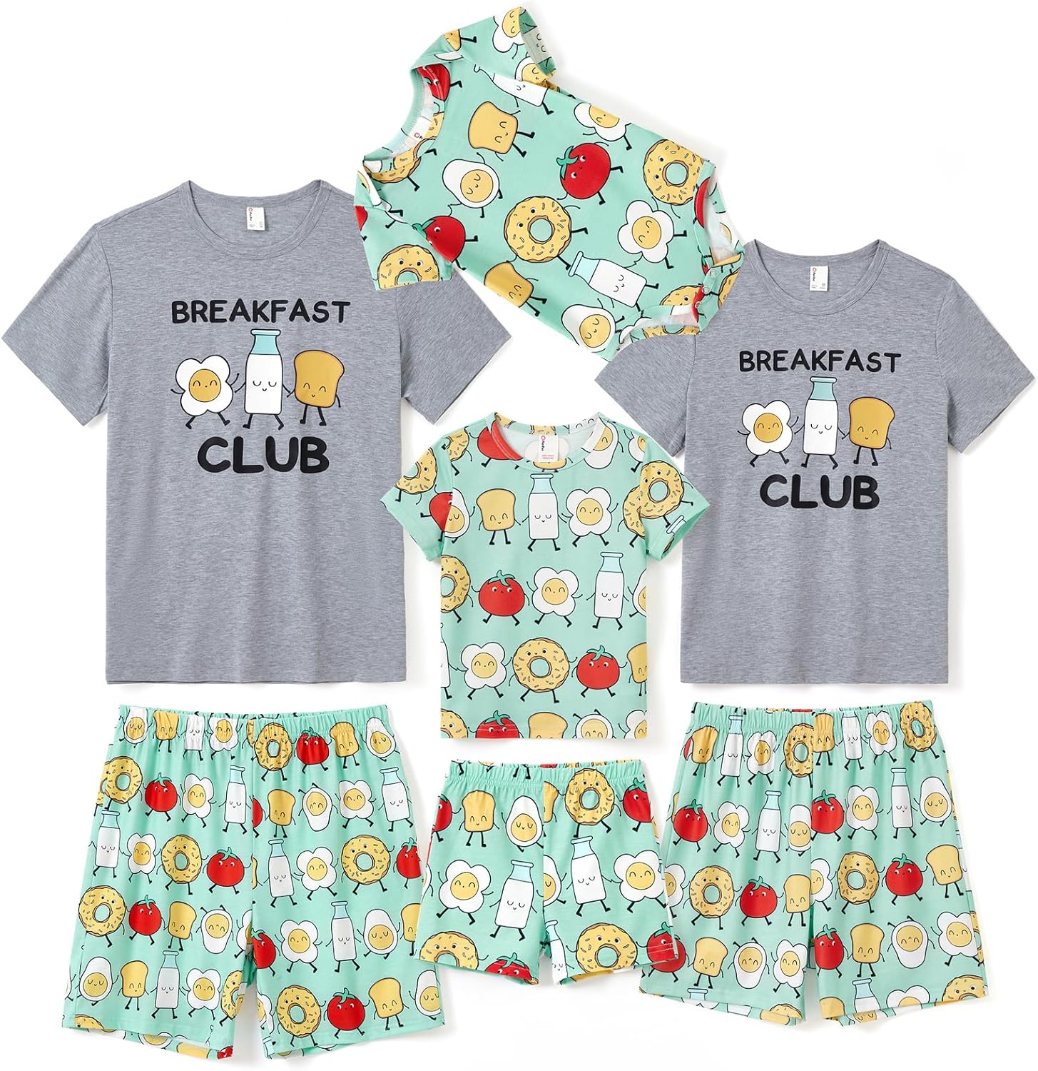 Matching Pajamas for Family Mommy and Me Pajamas Cartoon Print Short Sleeve Tops and Shorts Casual Sleepwear Sets Matching Pajamas for Family Mommy and Me Pajamas Cartoon Print Short Sleeve Tops and Shorts Casual Sleepwear Sets