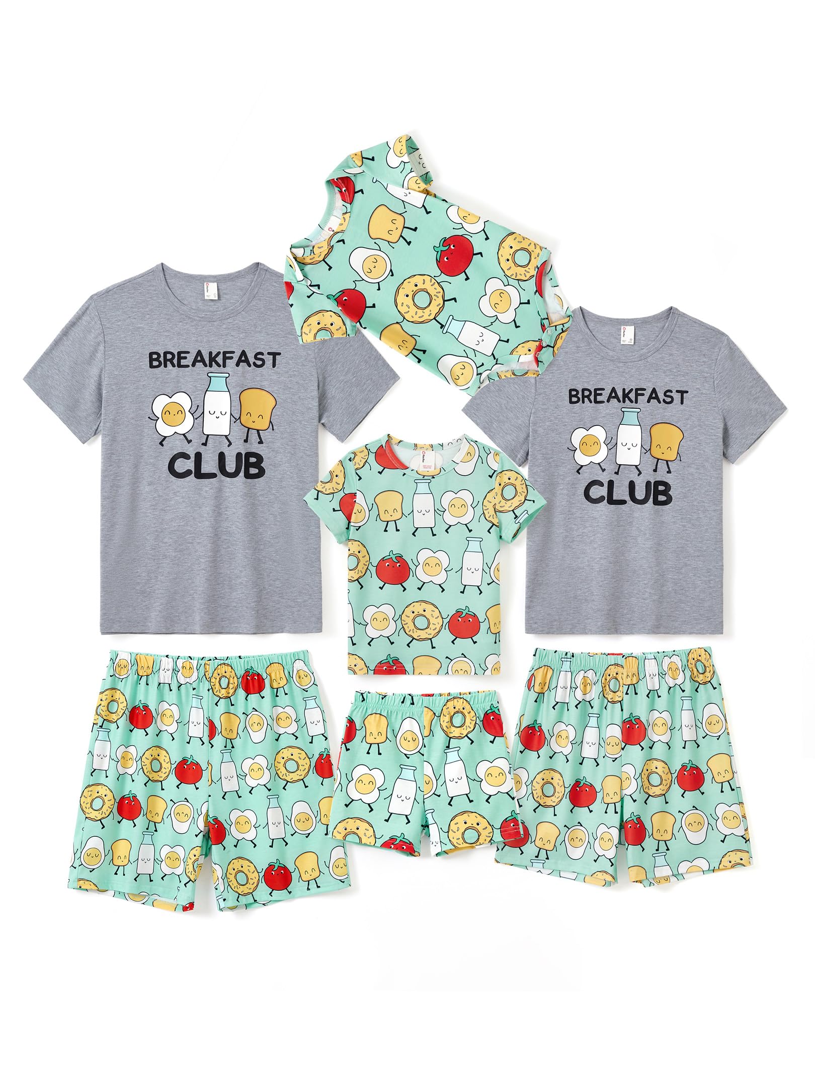 Matching Pajamas for Family Mommy and Me Pajamas Cartoon Print Short Sleeve Tops and Shorts Casual Sleepwear Sets Matching Pajamas for Family Mommy and Me Pajamas Cartoon Print Short Sleeve Tops and Shorts Casual Sleepwear Sets