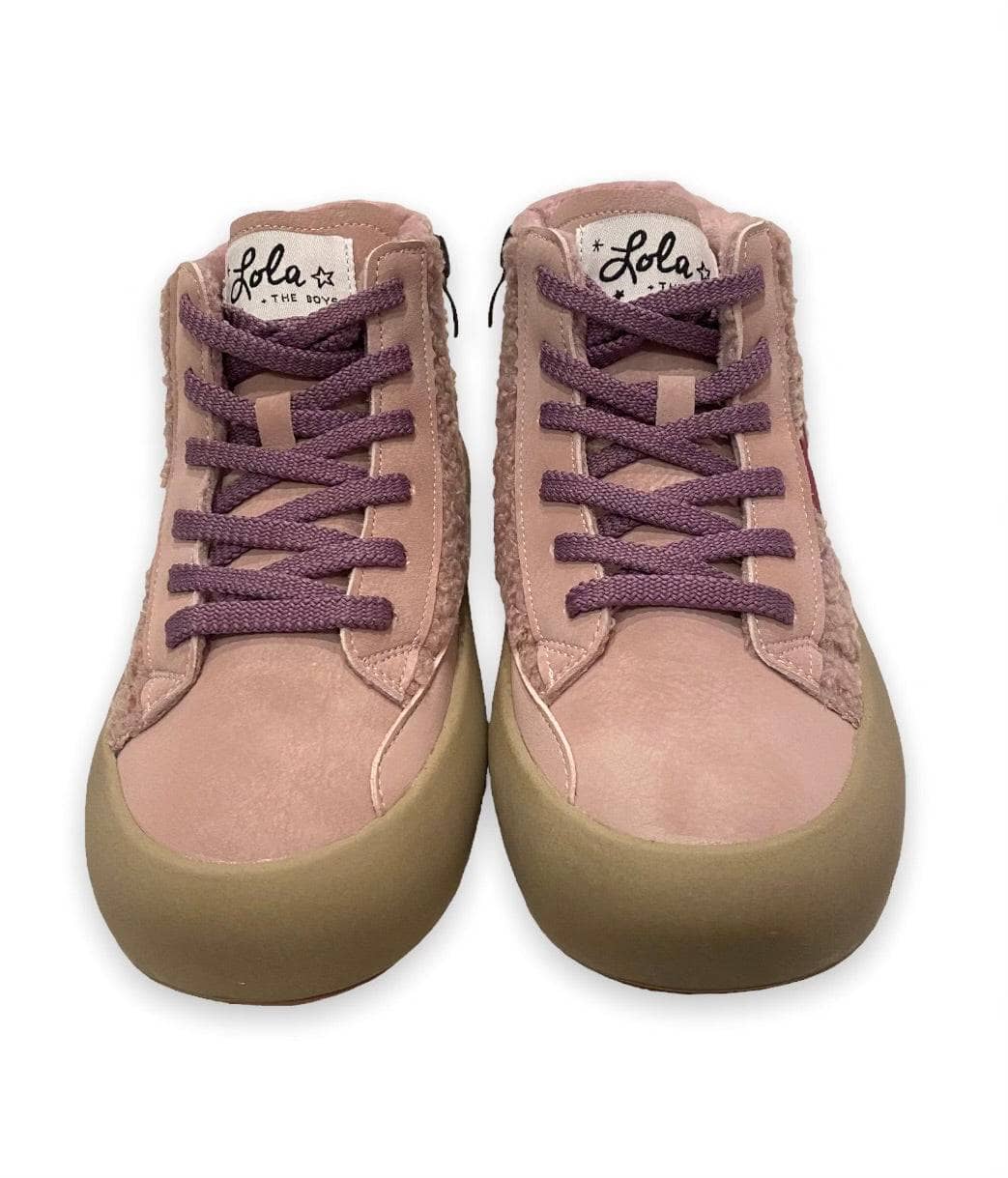 Mauve High Top Sherpa Sneaker Mauve High Top Sherpa Sneaker