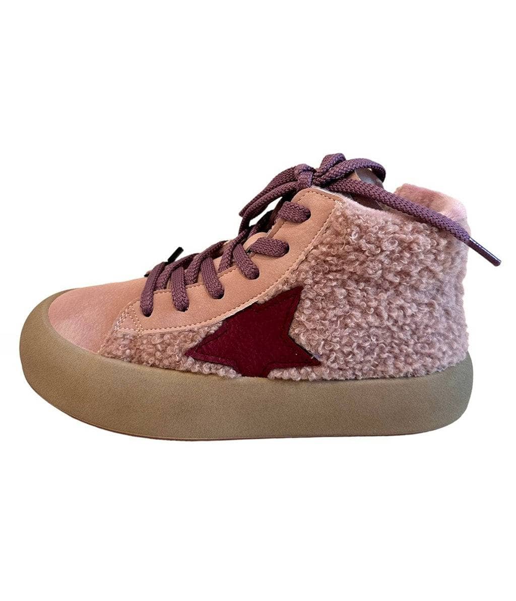 Mauve High Top Sherpa Sneaker Mauve High Top Sherpa Sneaker