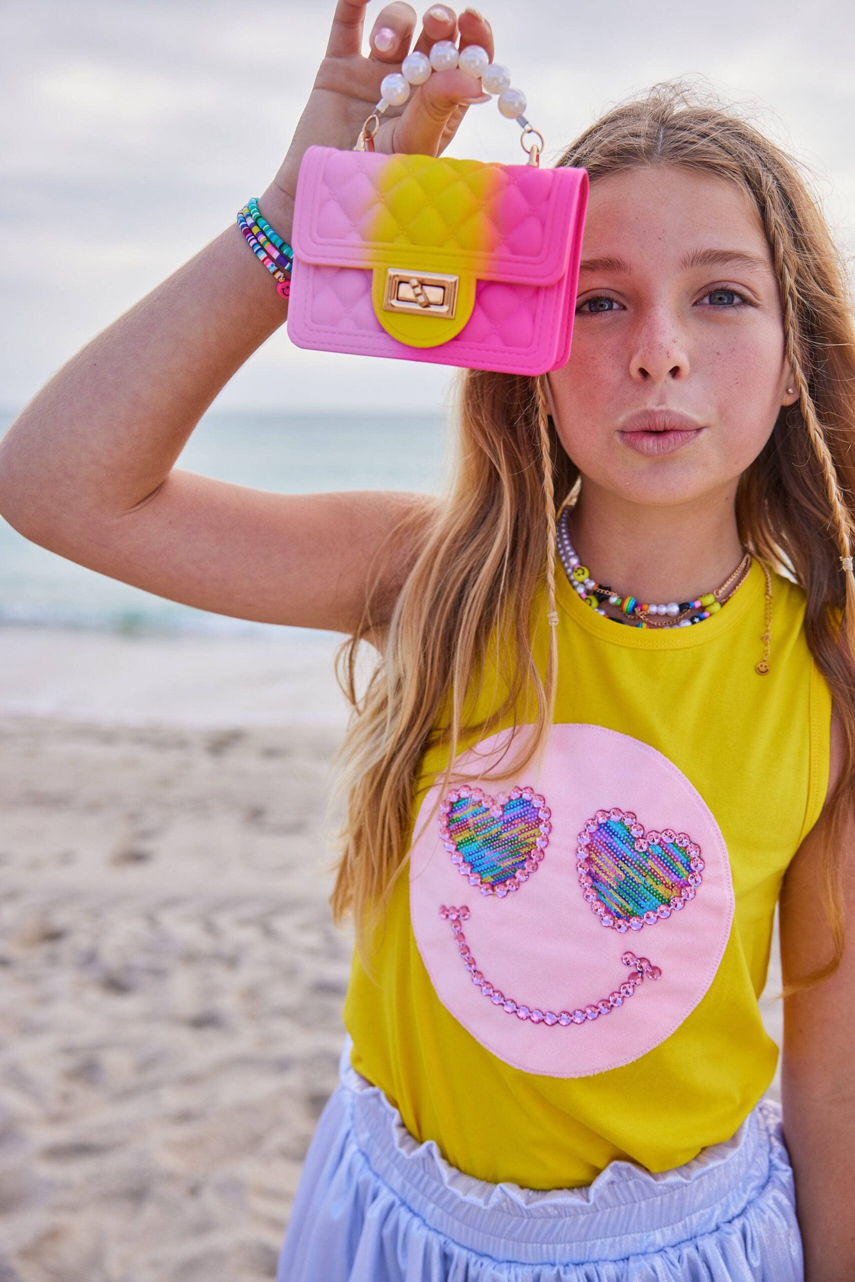 Mini Tie Dye Coco & Pearls Purse Mini Tie Dye Coco & Pearls Purse