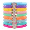 Multicolored Smiley Bracelet Set