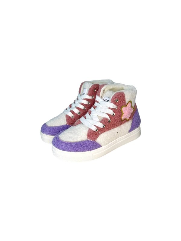 Pastel Cloud Sherpa High-Top Sneaker