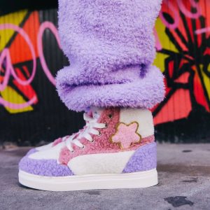 Pastel Cloud Sherpa High-Top Sneaker