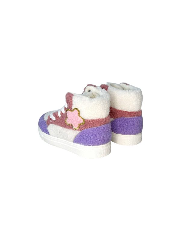 Pastel Cloud Sherpa High-Top Sneaker