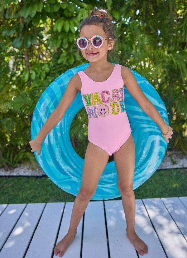 Pink Crystal VACAY MODE Swimsuit