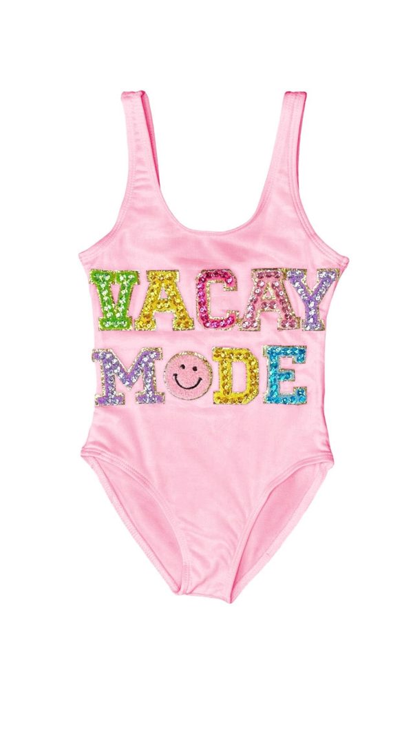 Pink Crystal VACAY MODE Swimsuit