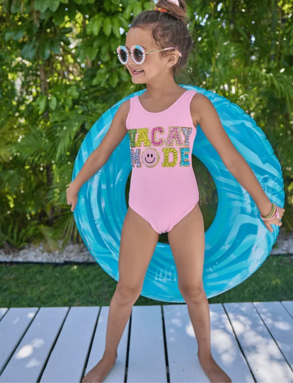 Pink Crystal VACAY MODE Swimsuit