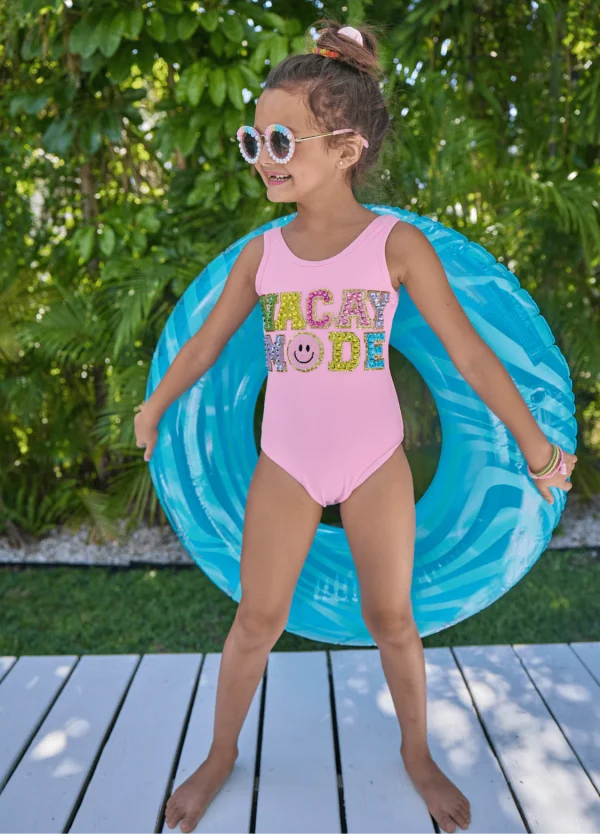 Pink Crystal VACAY MODE Swimsuit