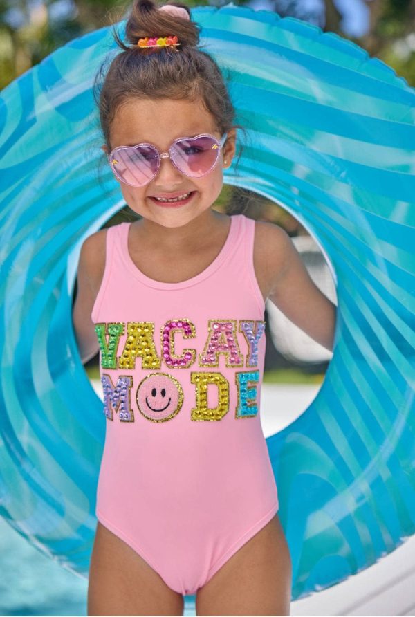 Pink Crystal VACAY MODE Swimsuit