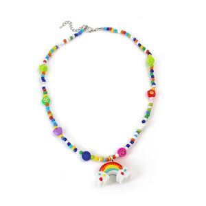 Rainbow Beaded Necklace
