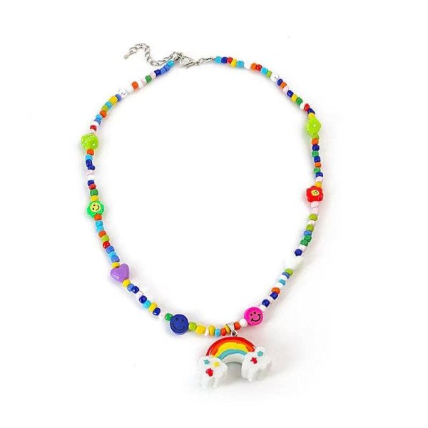 Rainbow Beaded Necklace