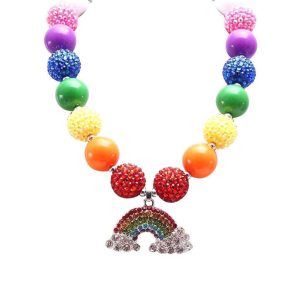 Rainbow Crystal Gum-Ball Necklace