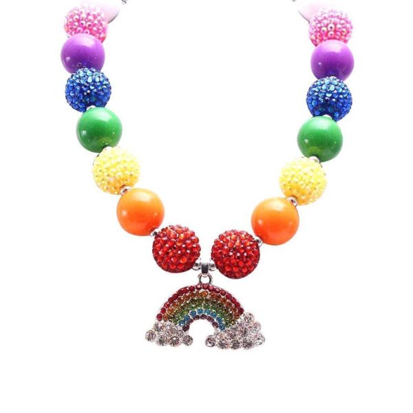 Rainbow Crystal Gum-Ball Necklace