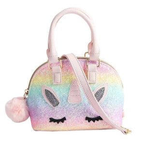 Rainbow Glitter Unicorn Pom Crossbody Rainbow Glitter Unicorn Pom Crossbody