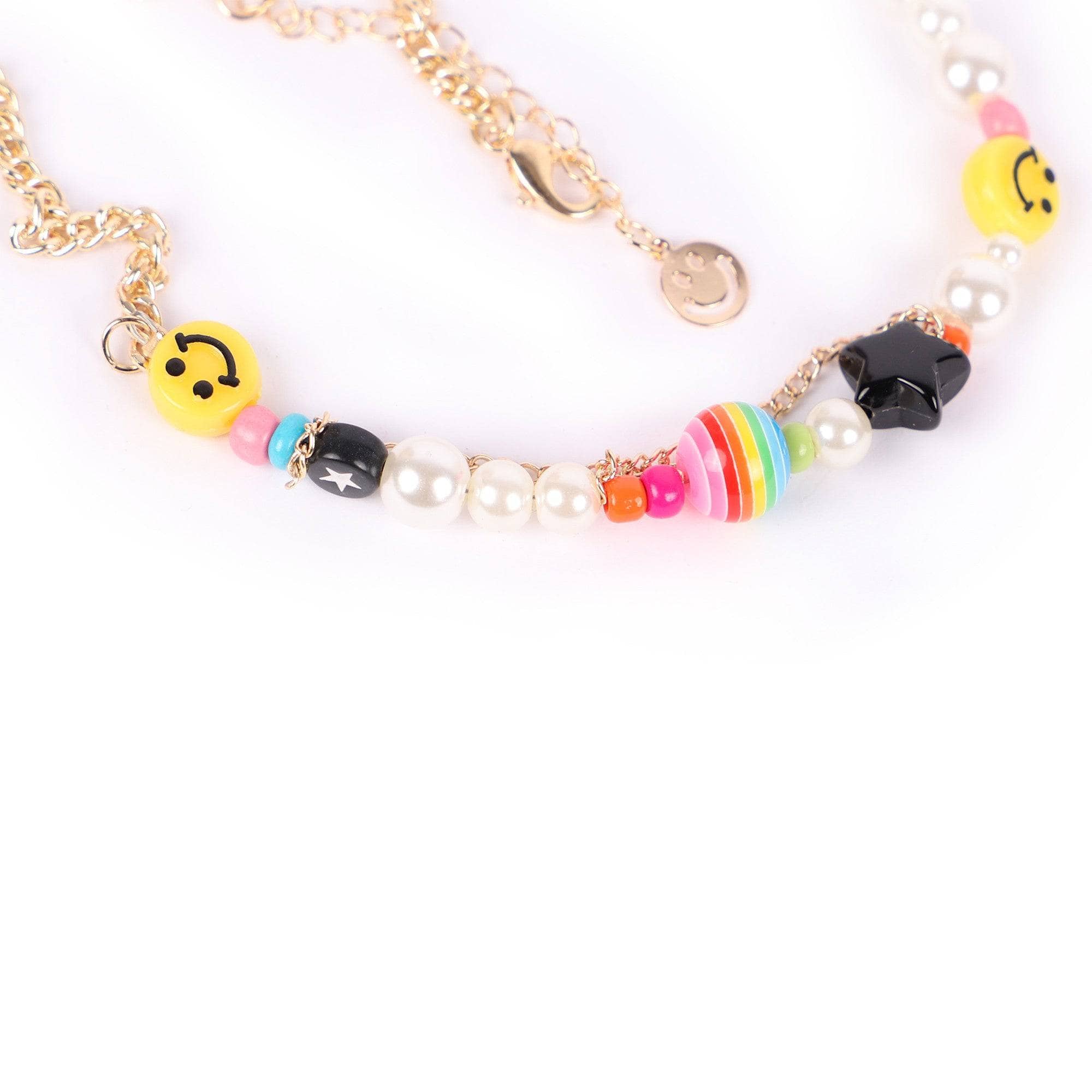 Smiley Pearl Chain Choker Smiley Pearl Chain Choker