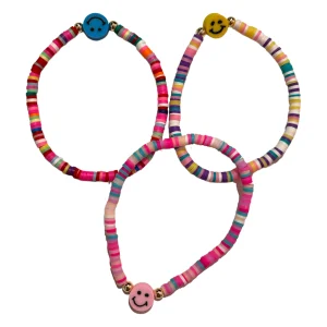 Smiley Rainbow Bracelets (7 pack)
