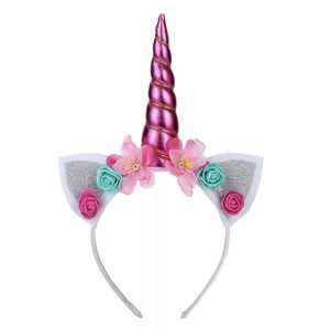 Unicorn Rainbow Floral Headband