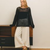 Handmade Mohair Pullover Sweater: Oversized Grey Knitwear