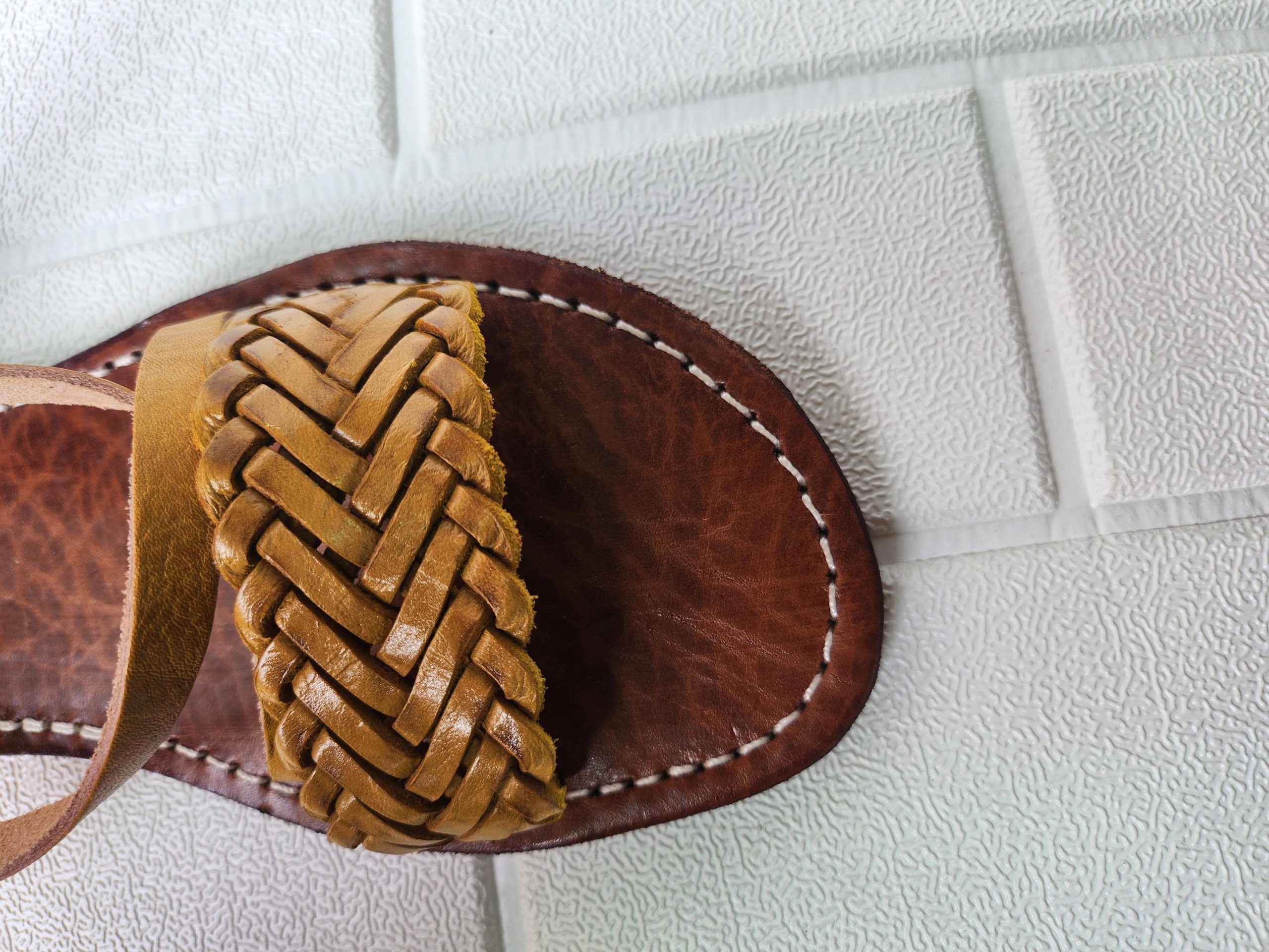 Handmade Moroccan Leather Sandals - Boho Summer Shoes - Ethnic Flat Shoes - Braided Leather Flip Flops - Artisan Beach Sandals -